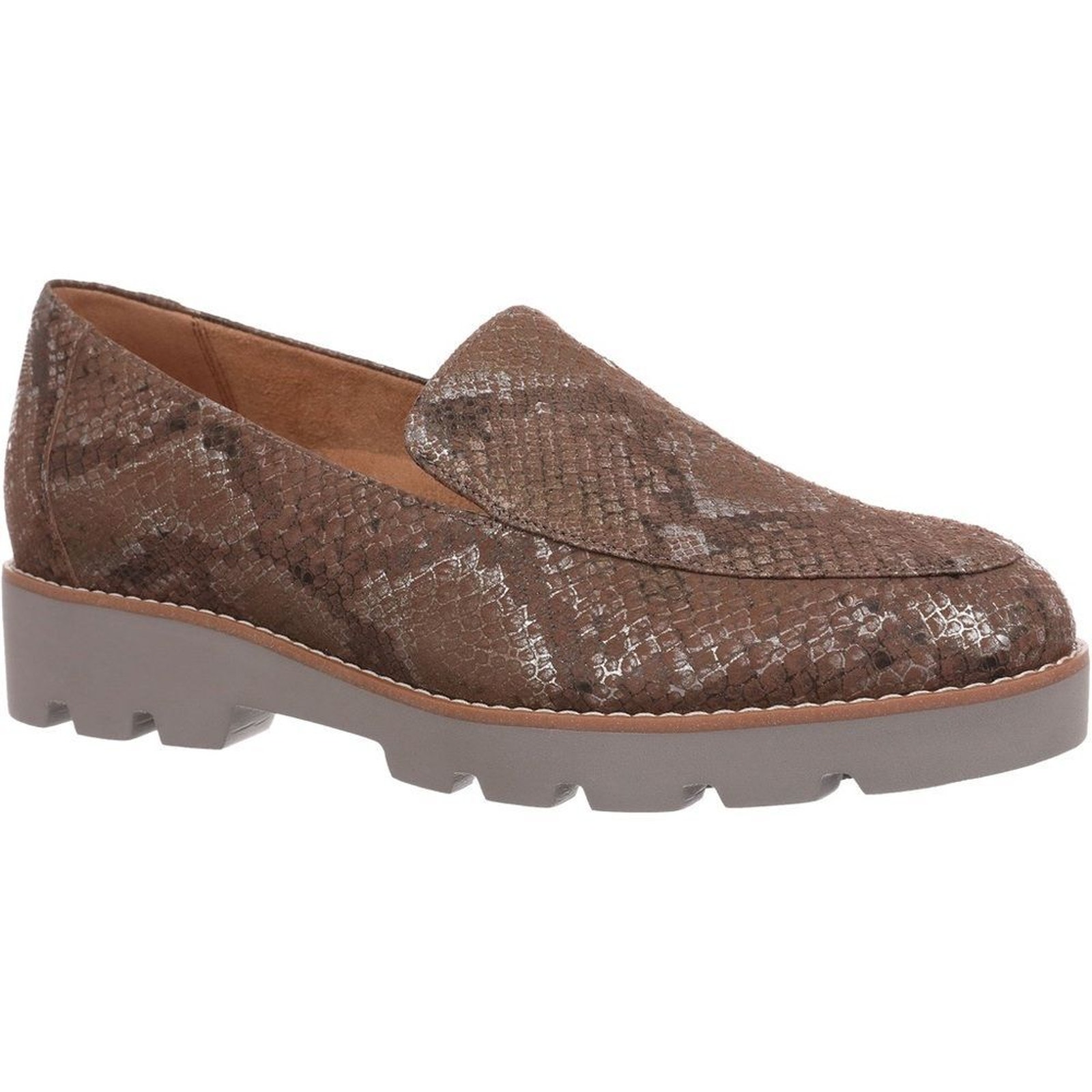 Vionic Women's Vionic Kensley Brown Metallic Snake Leather Size 10